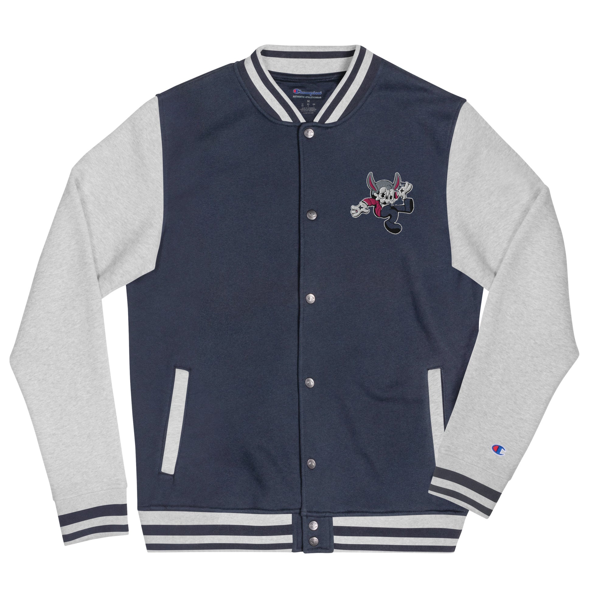 Embroidered Pop 214 Champion Bomber Jacket - Random the Ghost
