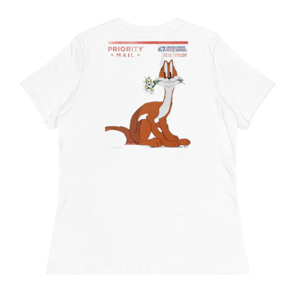 Women's Relaxed Fox Slap T-Shirt - Random the Ghost